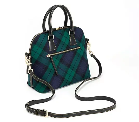 💝Last day of clearance!!💝Buy 2 Get 2 Free✨Dooney & Bourke Woven Cotton Tartan Satchel with Crossbody Strap