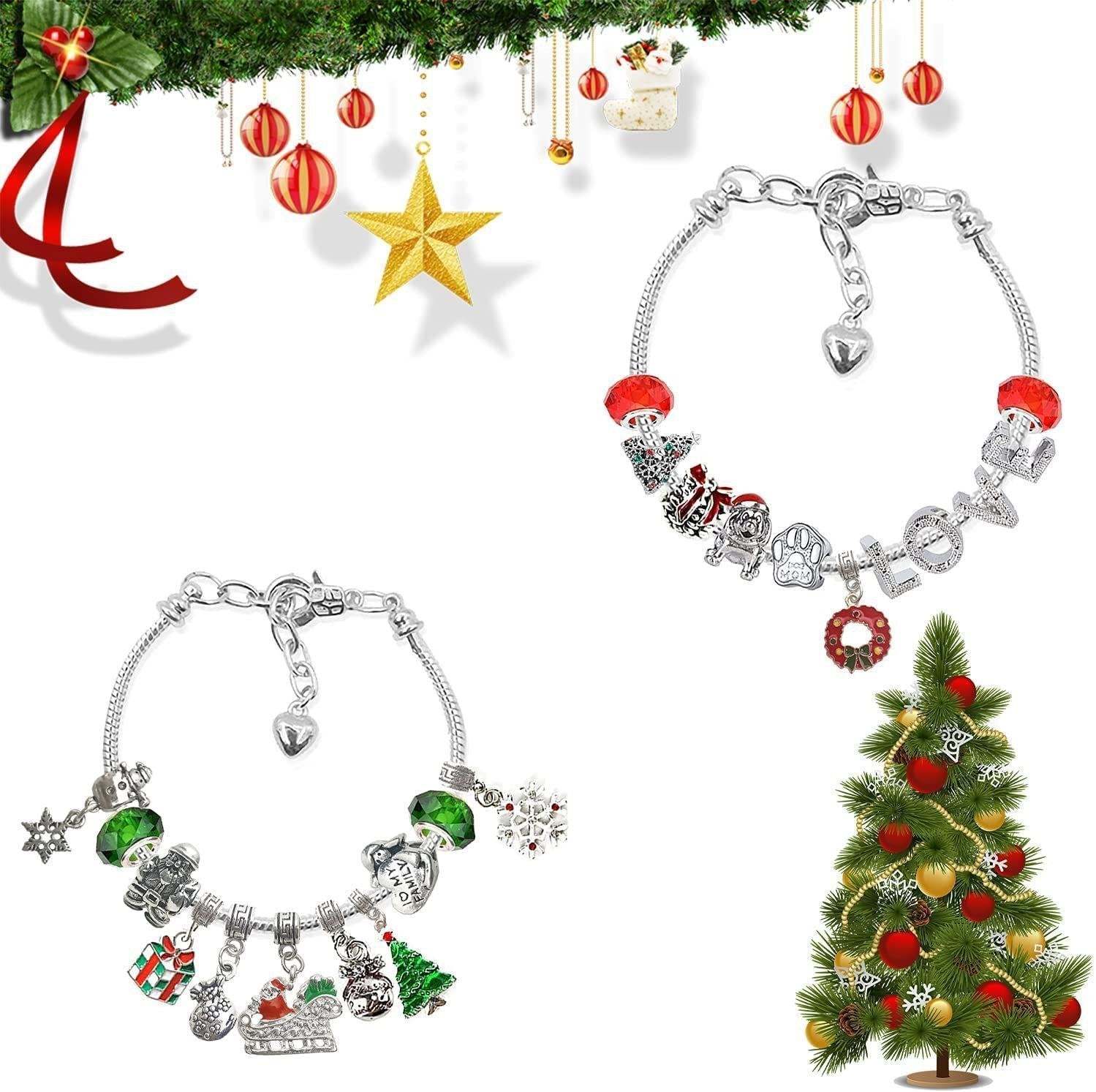 DIY Christmas Advent Calendar Bracelets Set-Pink Laura