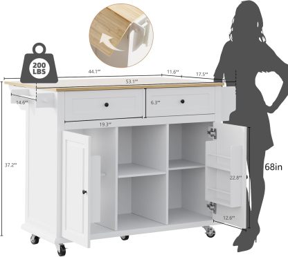 💝Last day of clearance $27.99!!✨Mobile Kitchen Island Table