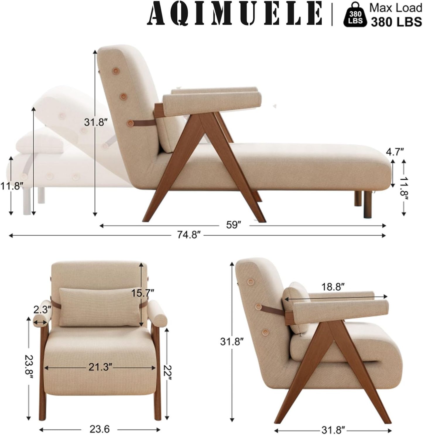 💝𝗧𝗼𝗱𝗮𝘆'𝘀 𝗦𝗽𝗲𝗰𝗶𝗮𝗹𝘀💝Buy 2 Get 2 Free💥3-in-1 Convertible Sleeper Chair Sofa Bed