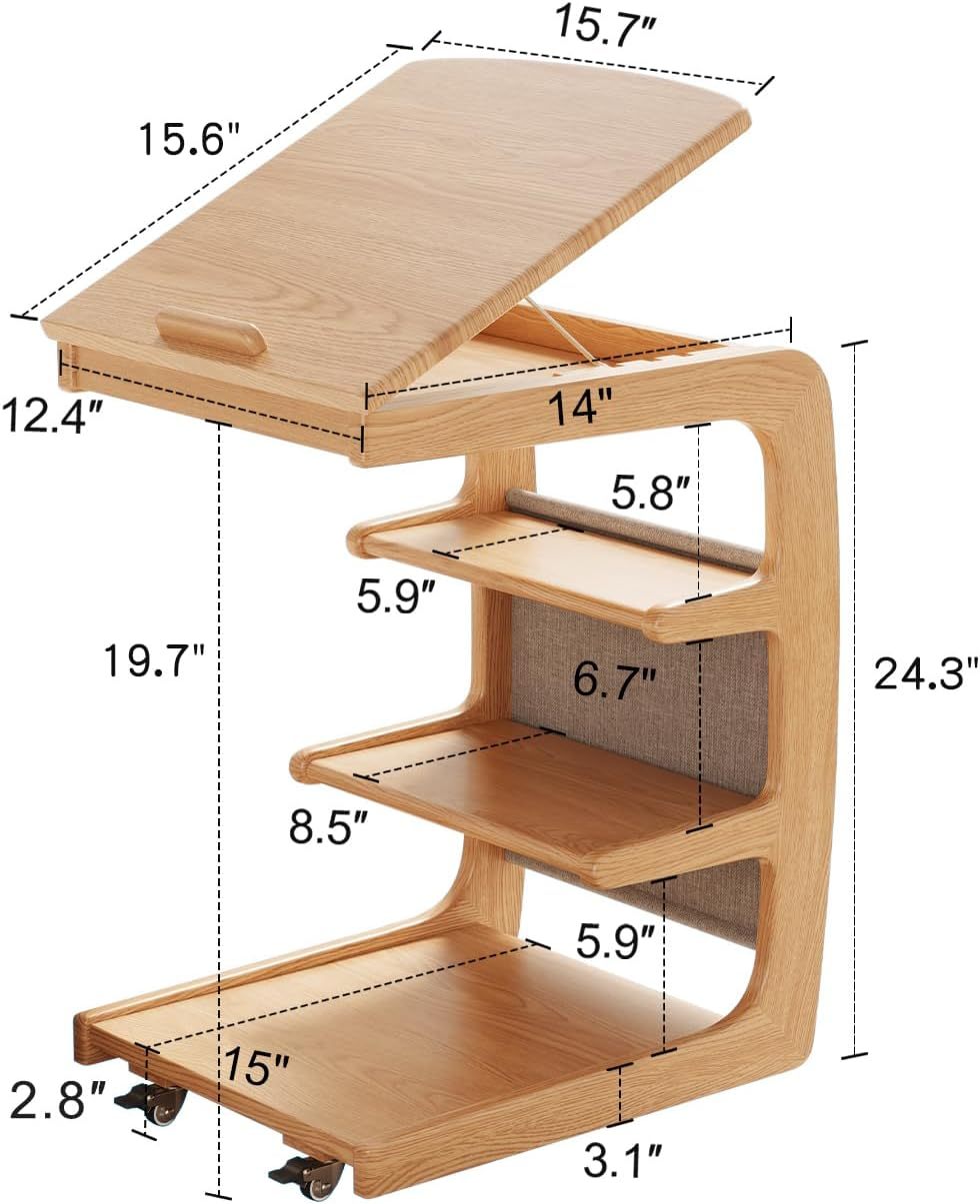 💝𝗧𝗼𝗱𝗮𝘆'𝘀 𝗦𝗽𝗲𝗰𝗶𝗮𝗹𝘀💝Buy 2 Get 2 Free✨Wooden C-Shaped End Table
