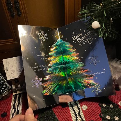 🔥Early Black Friday Sale - 3D Glitter Christmas Tree Greeting Card