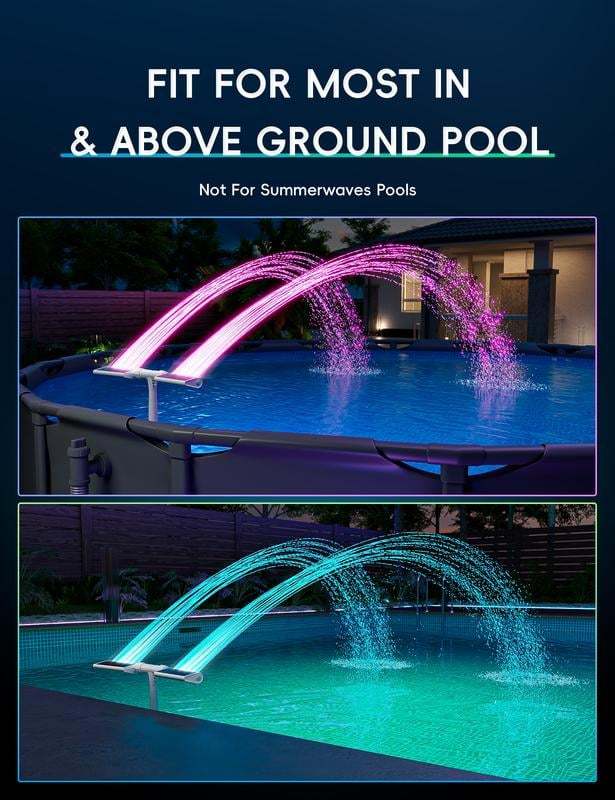 💝𝗧𝗼𝗱𝗮𝘆'𝘀 𝗦𝗽𝗲𝗰𝗶𝗮𝗹𝘀💝Buy 2 Get 2 Free✨Solar Pool Fountain with Lights Dual Arc