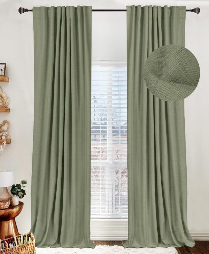 🔥Soon to Be Sold Out!!💝Buy 2 Get 2 Free💥Blackout Shield Linen Blackout Curtains