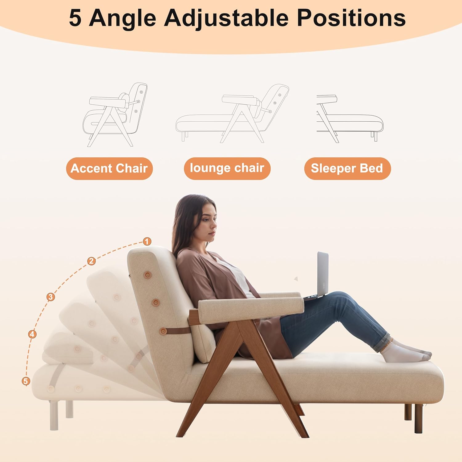 💝𝗧𝗼𝗱𝗮𝘆'𝘀 𝗦𝗽𝗲𝗰𝗶𝗮𝗹𝘀💝Buy 2 Get 2 Free💥3-in-1 Convertible Sleeper Chair Sofa Bed
