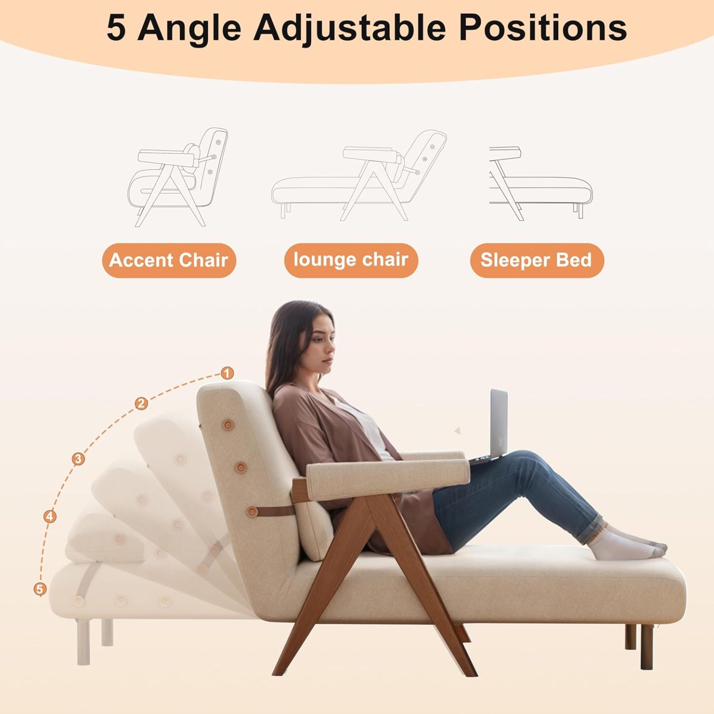 💝𝗧𝗼𝗱𝗮𝘆'𝘀 𝗦𝗽𝗲𝗰𝗶𝗮𝗹𝘀💝Buy 2 Get 2 Free💥3-in-1 Convertible Sleeper Chair Sofa Bed