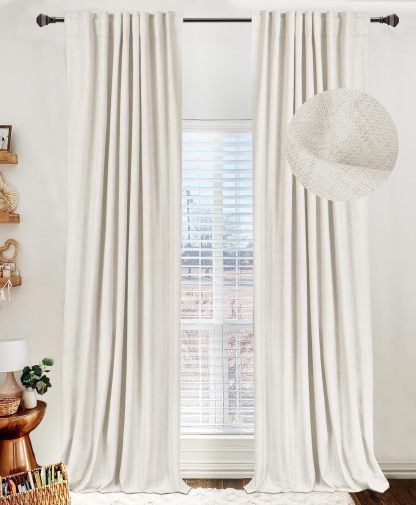 🔥Soon to Be Sold Out!!💝Buy 2 Get 2 Free💥Blackout Shield Linen Blackout Curtains