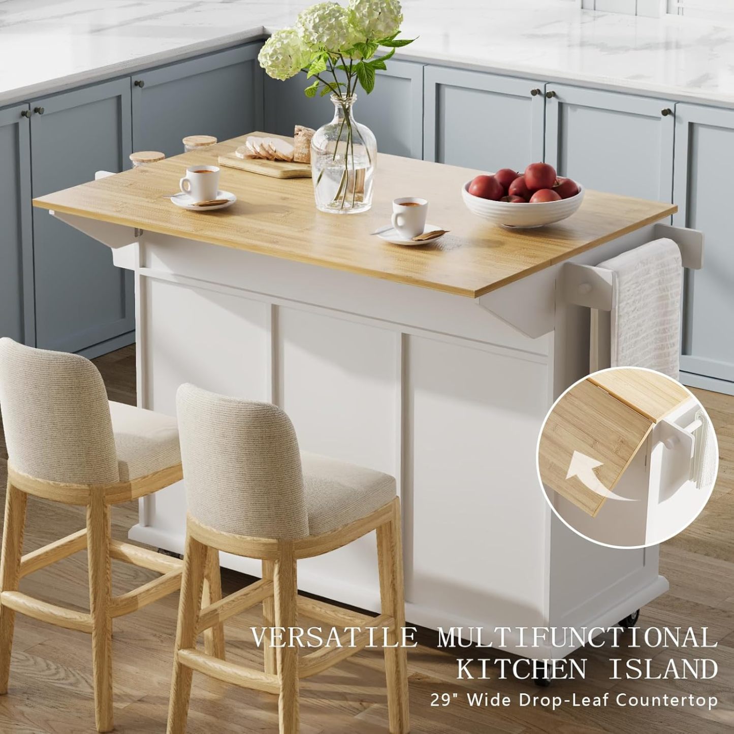 💝Last day of clearance $27.99!!✨Mobile Kitchen Island Table