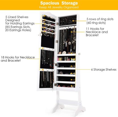 💝Last day of clearance!!💝Buy 2 Free Shipping✨Gold & Silver Safekeeper Mirrored Jewelry Cabinet