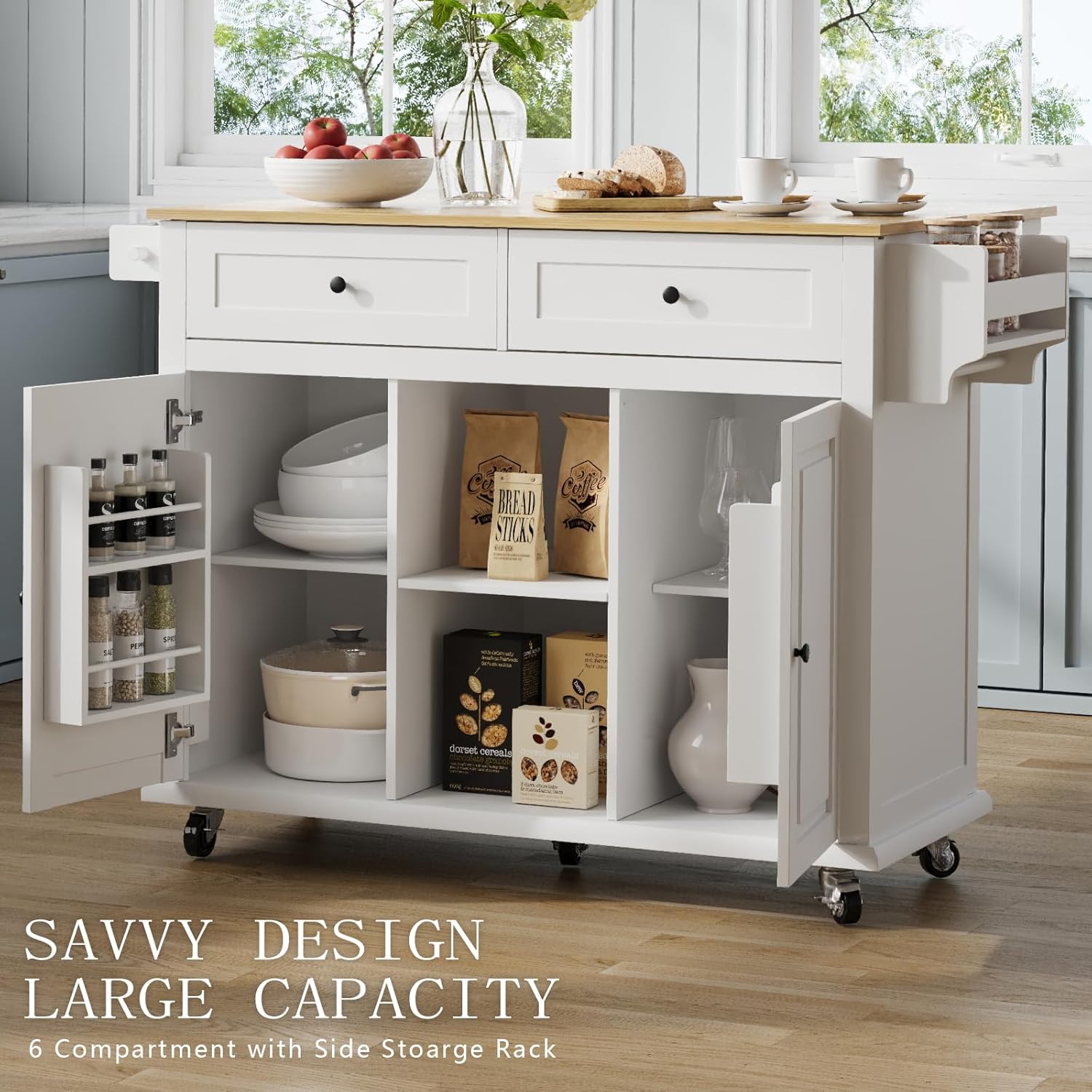 💝Last day of clearance $27.99!!✨Mobile Kitchen Island Table
