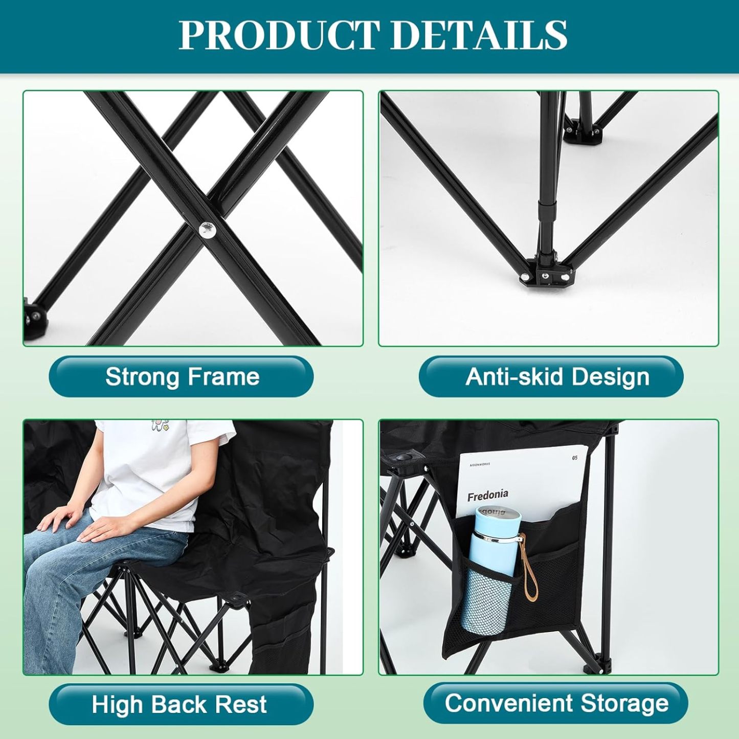 🔥HOT SALE NOW!!!💝Buy 2 Get 2 Free ✨Portable Folding Soccer Bench Chair