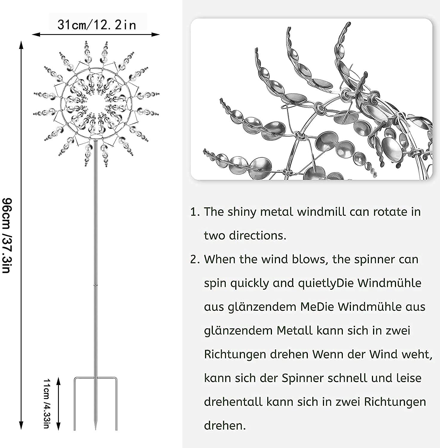 💝𝗧𝗼𝗱𝗮𝘆'𝘀 𝗦𝗽𝗲𝗰𝗶𝗮𝗹𝘀💝Buy 2 Get 2 Free🔥Magical Metal Windmill Wind Spinner (2 Pcs)