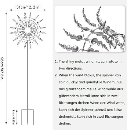 💝𝗧𝗼𝗱𝗮𝘆'𝘀 𝗦𝗽𝗲𝗰𝗶𝗮𝗹𝘀💝Buy 2 Get 2 Free🔥Magical Metal Windmill Wind Spinner (2 Pcs)