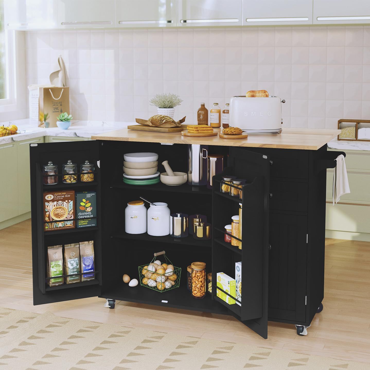 💝Last day of clearance $27.99!!✨Mobile Kitchen Island Table
