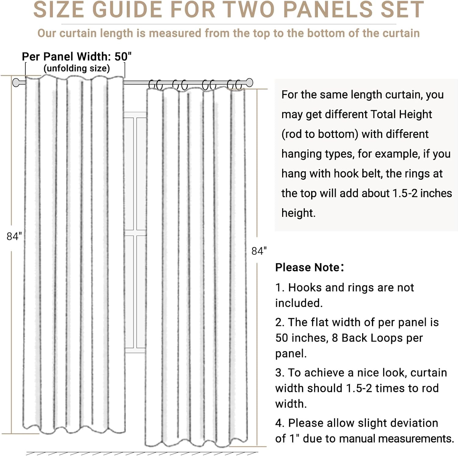🔥Soon to Be Sold Out!!💝Buy 2 Get 2 Free💥Blackout Shield Linen Blackout Curtains