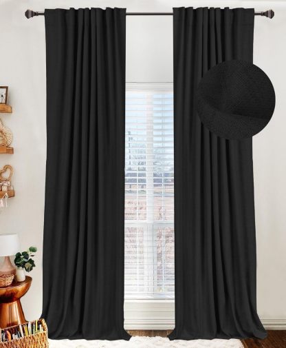🔥Soon to Be Sold Out!!💝Buy 2 Get 2 Free💥Blackout Shield Linen Blackout Curtains