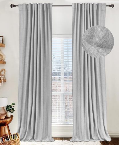 🔥Soon to Be Sold Out!!💝Buy 2 Get 2 Free💥Blackout Shield Linen Blackout Curtains