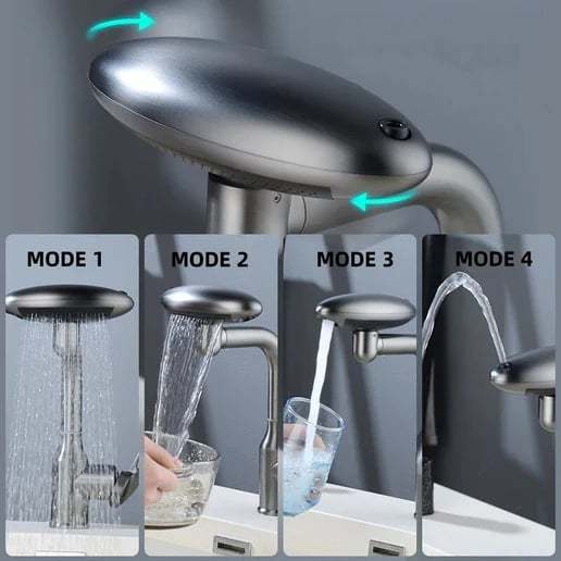 💝𝗧𝗼𝗱𝗮𝘆'𝘀 𝗦𝗽𝗲𝗰𝗶𝗮𝗹𝘀💝Buy 2 Get 2 Free💧4 Modes Splash Proof Rotatable Rotary Faucet