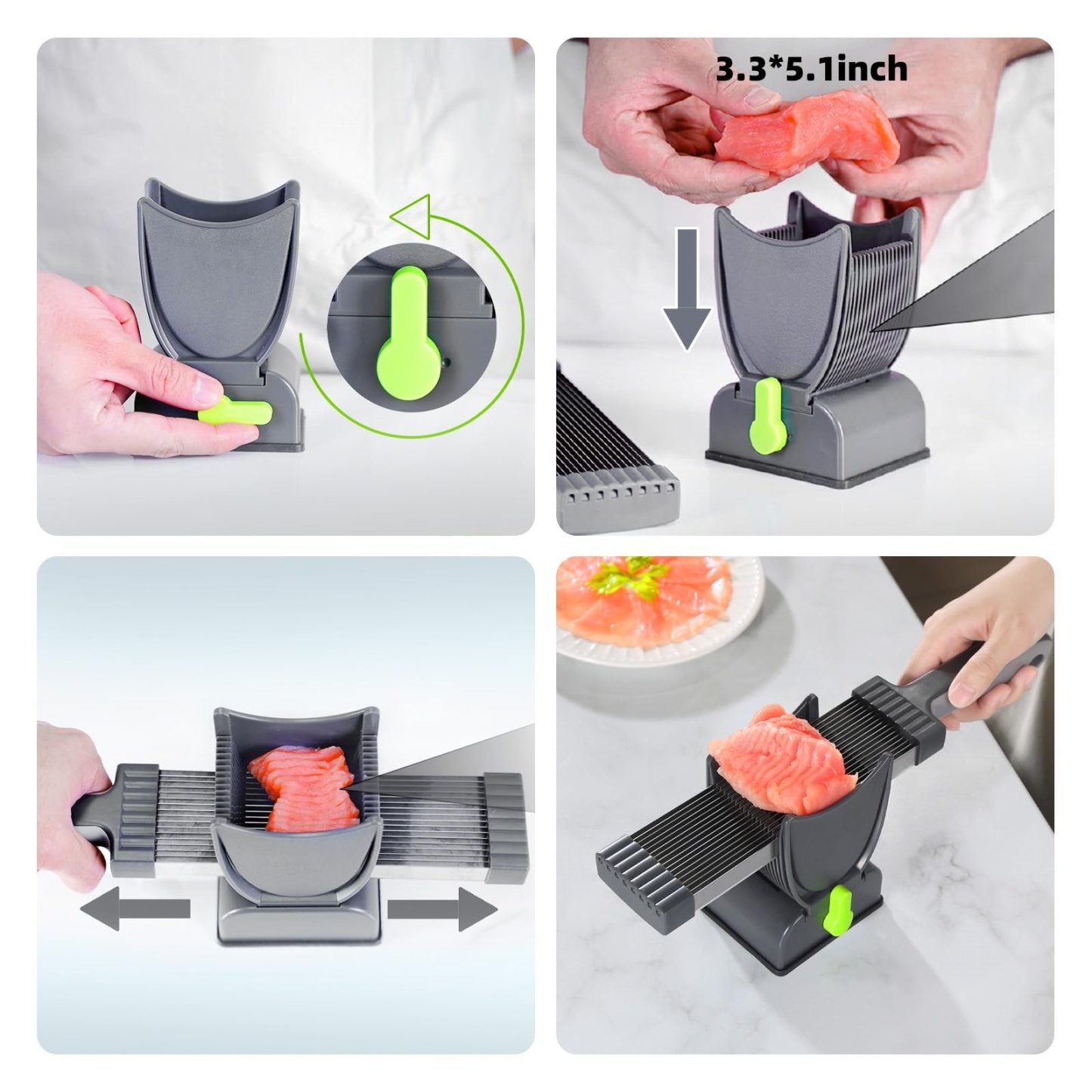 🥩17-In-1 Stainless Steel Meat Cleaver, Adjustable Thickness 2 Or 4 mm