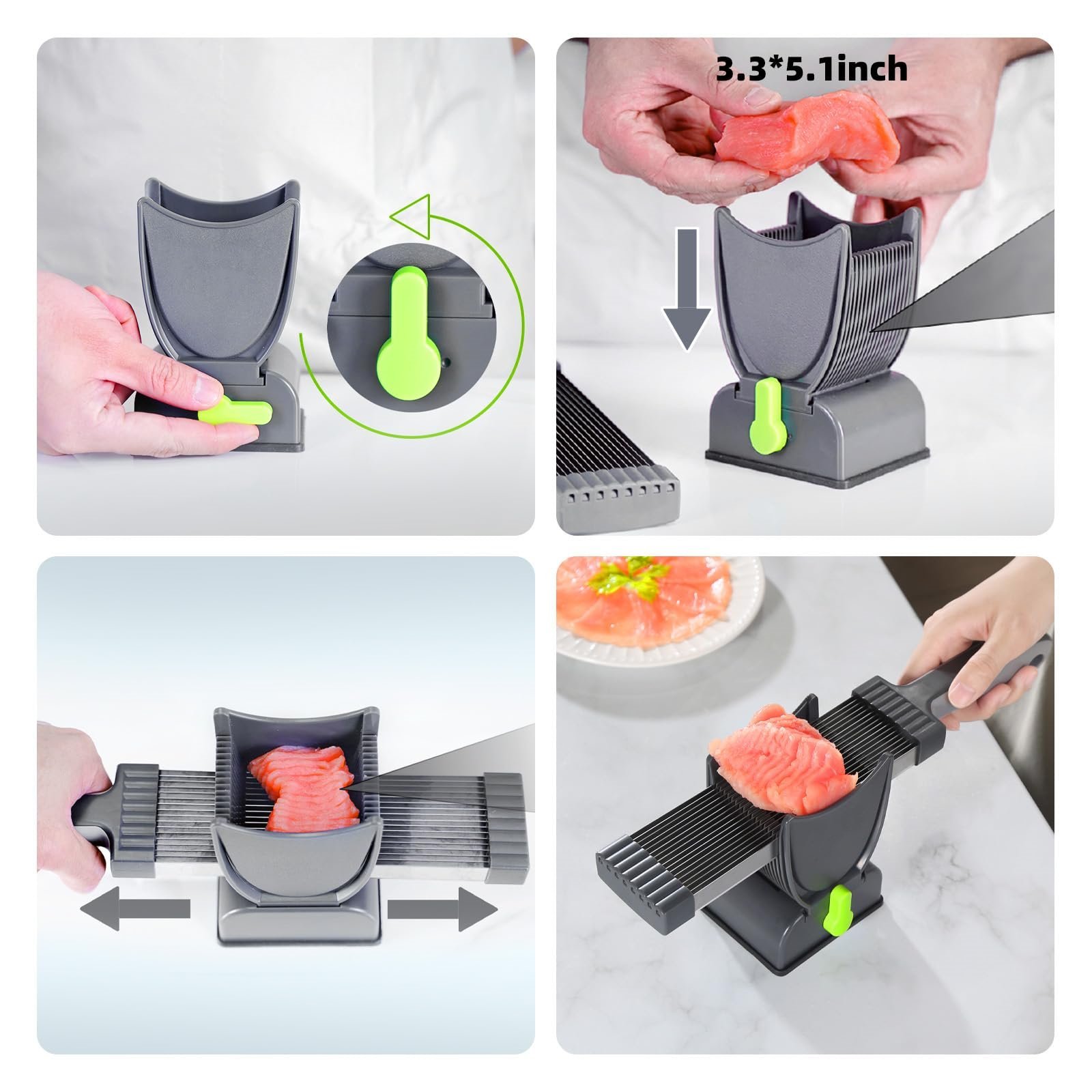 🥩17-In-1 Stainless Steel Meat Cleaver, Adjustable Thickness 2 Or 4 mm