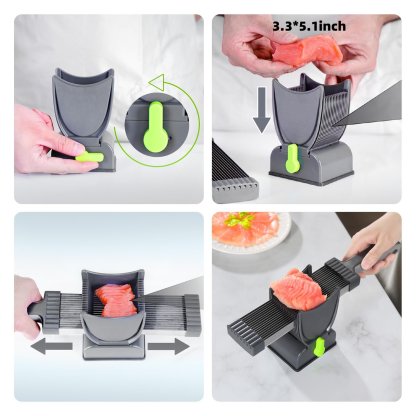 🥩17-In-1 Stainless Steel Meat Cleaver, Adjustable Thickness 2 Or 4 mm