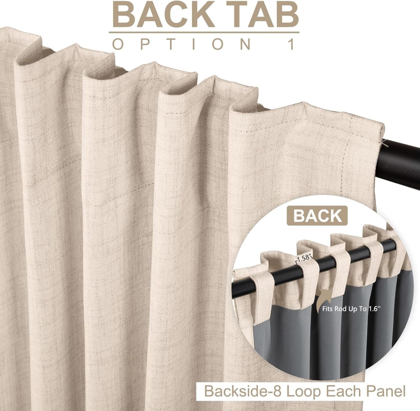 🔥Soon to Be Sold Out!!💝Buy 2 Get 2 Free💥Blackout Shield Linen Blackout Curtains