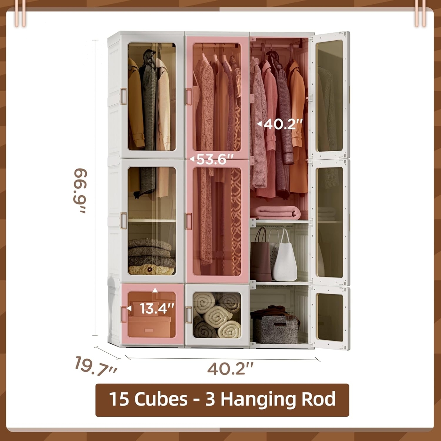 🎉𝗧𝗼𝗱𝗮𝘆'𝘀 𝗦𝗽𝗲𝗰𝗶𝗮𝗹𝘀💝Buy 2 Get 2 Free ✨Portable Wardrobe Closet Storage Organizer