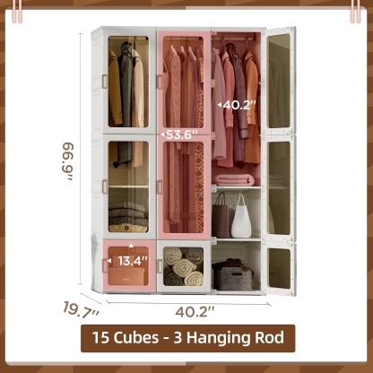 🎉𝗧𝗼𝗱𝗮𝘆'𝘀 𝗦𝗽𝗲𝗰𝗶𝗮𝗹𝘀💝Buy 2 Get 2 Free ✨Portable Wardrobe Closet Storage Organizer