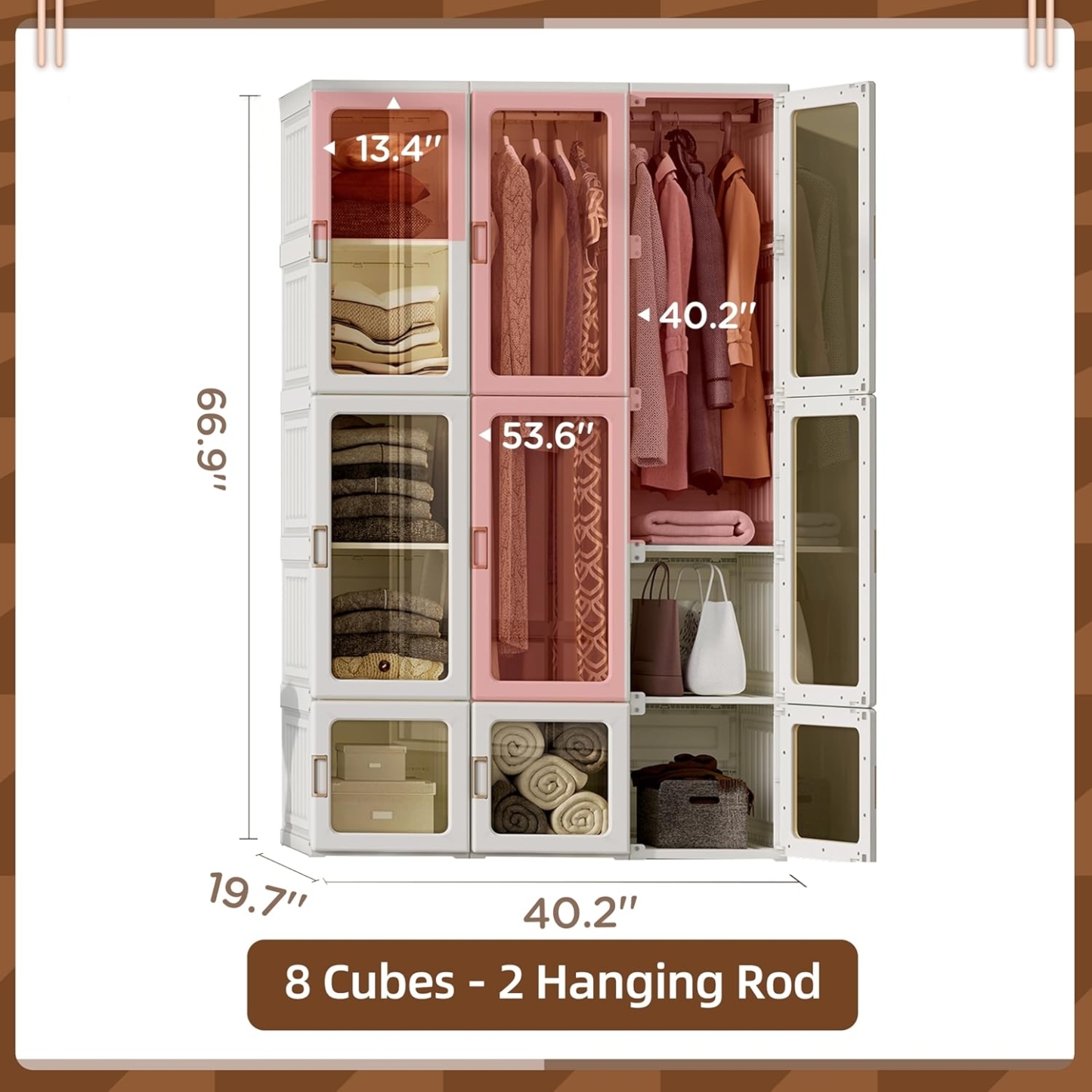 🎉𝗧𝗼𝗱𝗮𝘆'𝘀 𝗦𝗽𝗲𝗰𝗶𝗮𝗹𝘀💝Buy 2 Get 2 Free ✨Portable Wardrobe Closet Storage Organizer