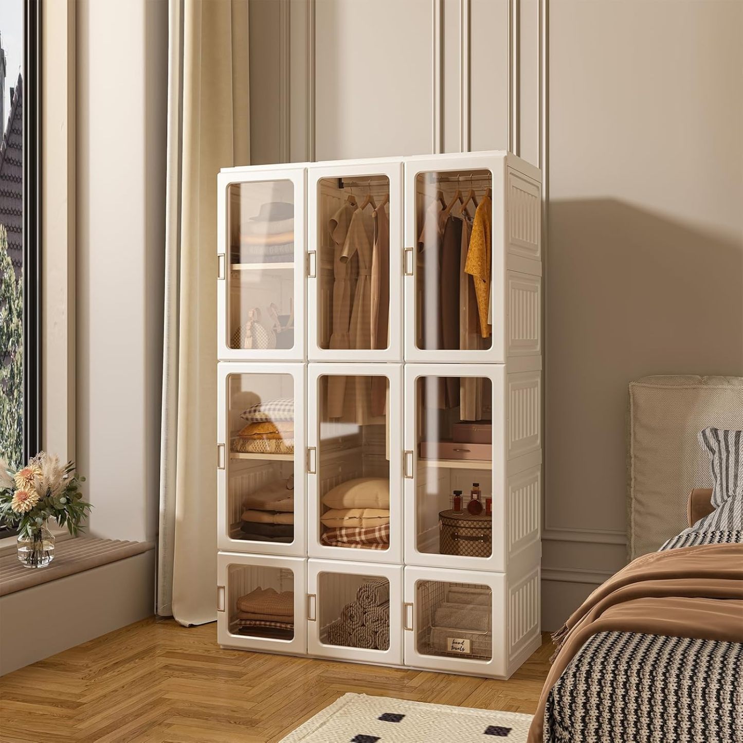 🎉𝗧𝗼𝗱𝗮𝘆'𝘀 𝗦𝗽𝗲𝗰𝗶𝗮𝗹𝘀💝Buy 2 Get 2 Free ✨Portable Wardrobe Closet Storage Organizer