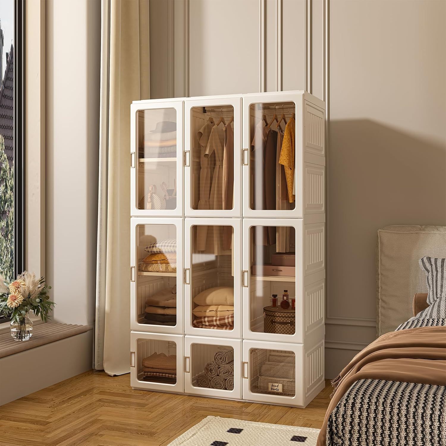 🎉𝗧𝗼𝗱𝗮𝘆'𝘀 𝗦𝗽𝗲𝗰𝗶𝗮𝗹𝘀💝Buy 2 Get 2 Free ✨Portable Wardrobe Closet Storage Organizer