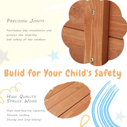 💝Summer Hot Sale ONLY $29!!!🏖️Outdoor Kids Sandbox with Cover