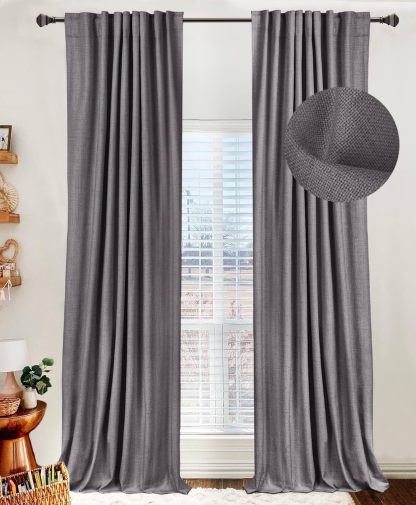 🔥Soon to Be Sold Out!!💝Buy 2 Get 2 Free💥Blackout Shield Linen Blackout Curtains