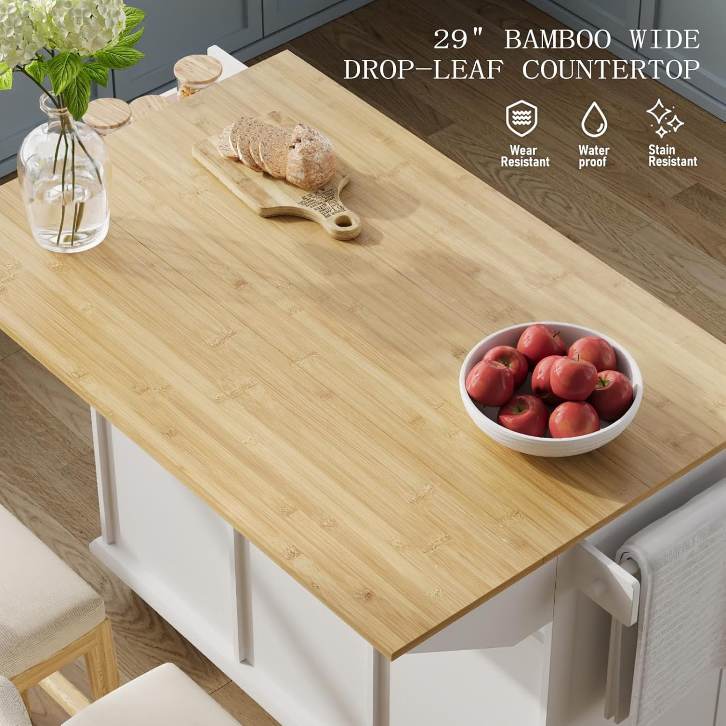 💝Last day of clearance $27.99!!✨Mobile Kitchen Island Table