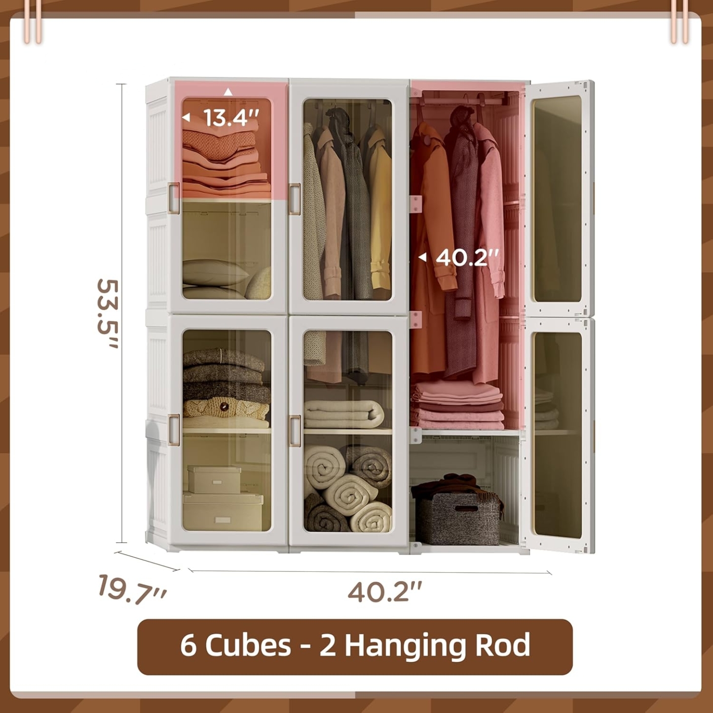 🎉𝗧𝗼𝗱𝗮𝘆'𝘀 𝗦𝗽𝗲𝗰𝗶𝗮𝗹𝘀💝Buy 2 Get 2 Free ✨Portable Wardrobe Closet Storage Organizer