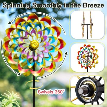 🎉Last day clearance sale💝✨ Buy 2 Get 2 Free ✨Girl Next Door 84" Tall Garden Trowel Wind Spinner
