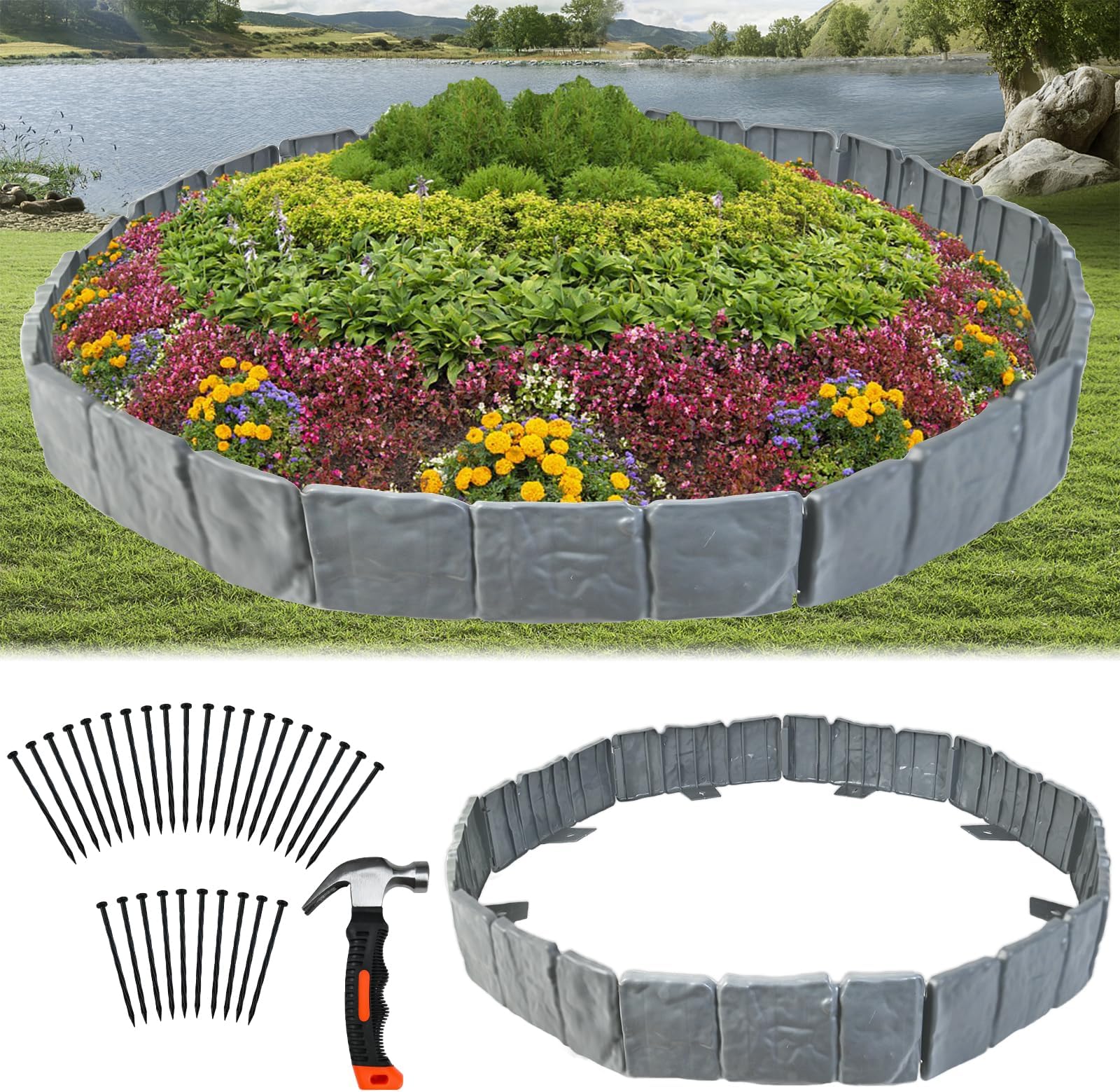 💝𝗧𝗼𝗱𝗮𝘆'𝘀 𝗦𝗽𝗲𝗰𝗶𝗮𝗹𝘀💝Buy 2 Get 2 Free🏠Faux Stone Blocks for Lawn Garden Edging