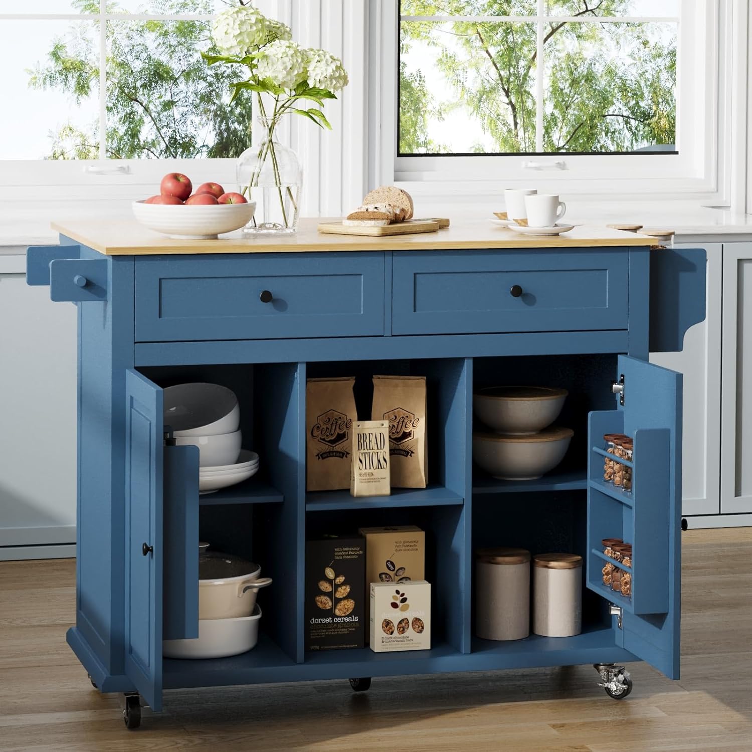 💝Last day of clearance $27.99!!✨Mobile Kitchen Island Table