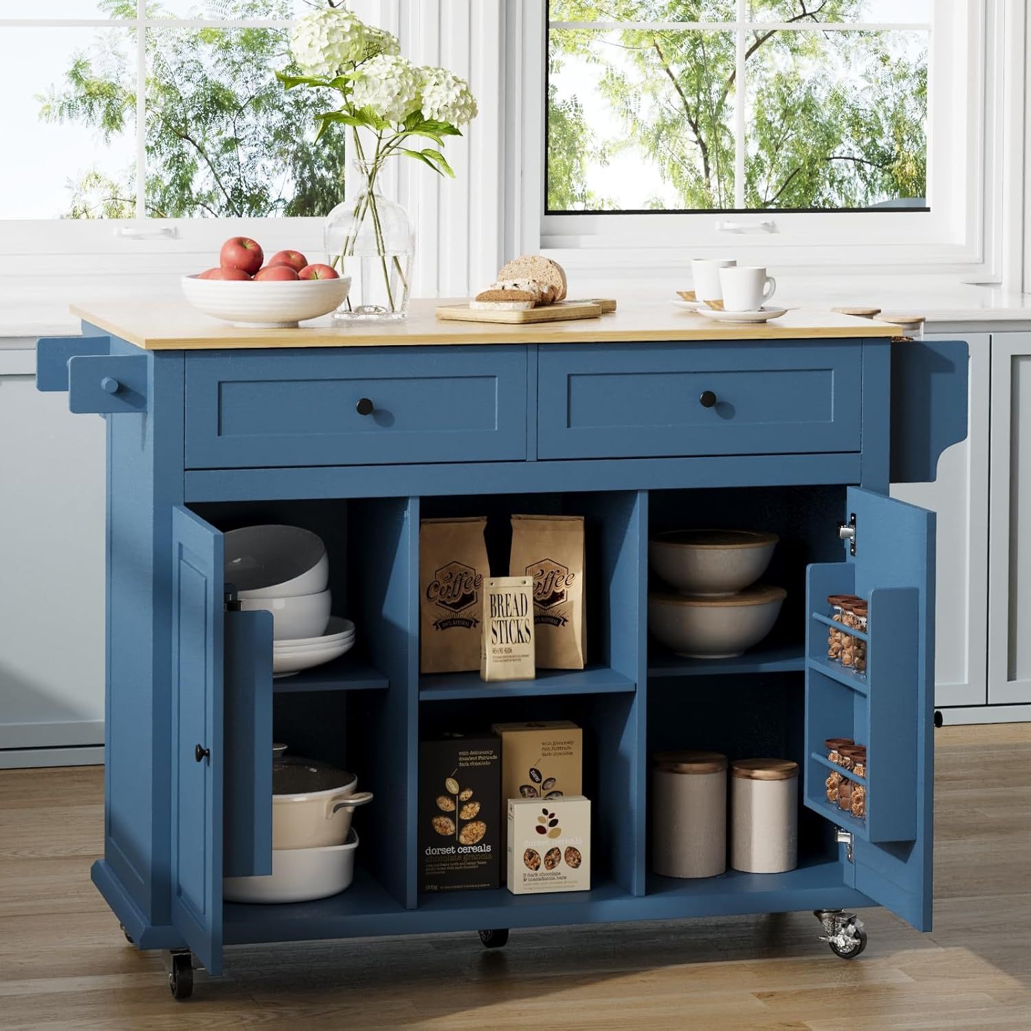 💝Last day of clearance $27.99!!✨Mobile Kitchen Island Table