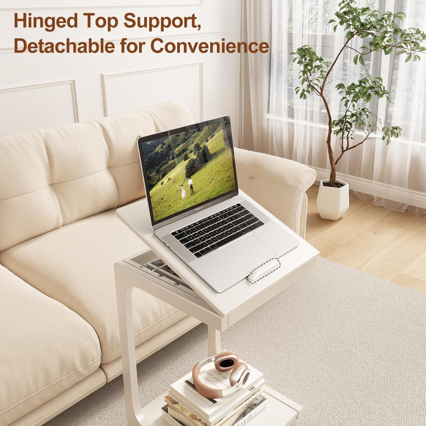 💝𝗧𝗼𝗱𝗮𝘆'𝘀 𝗦𝗽𝗲𝗰𝗶𝗮𝗹𝘀💝Buy 2 Get 2 Free✨Wooden C-Shaped End Table