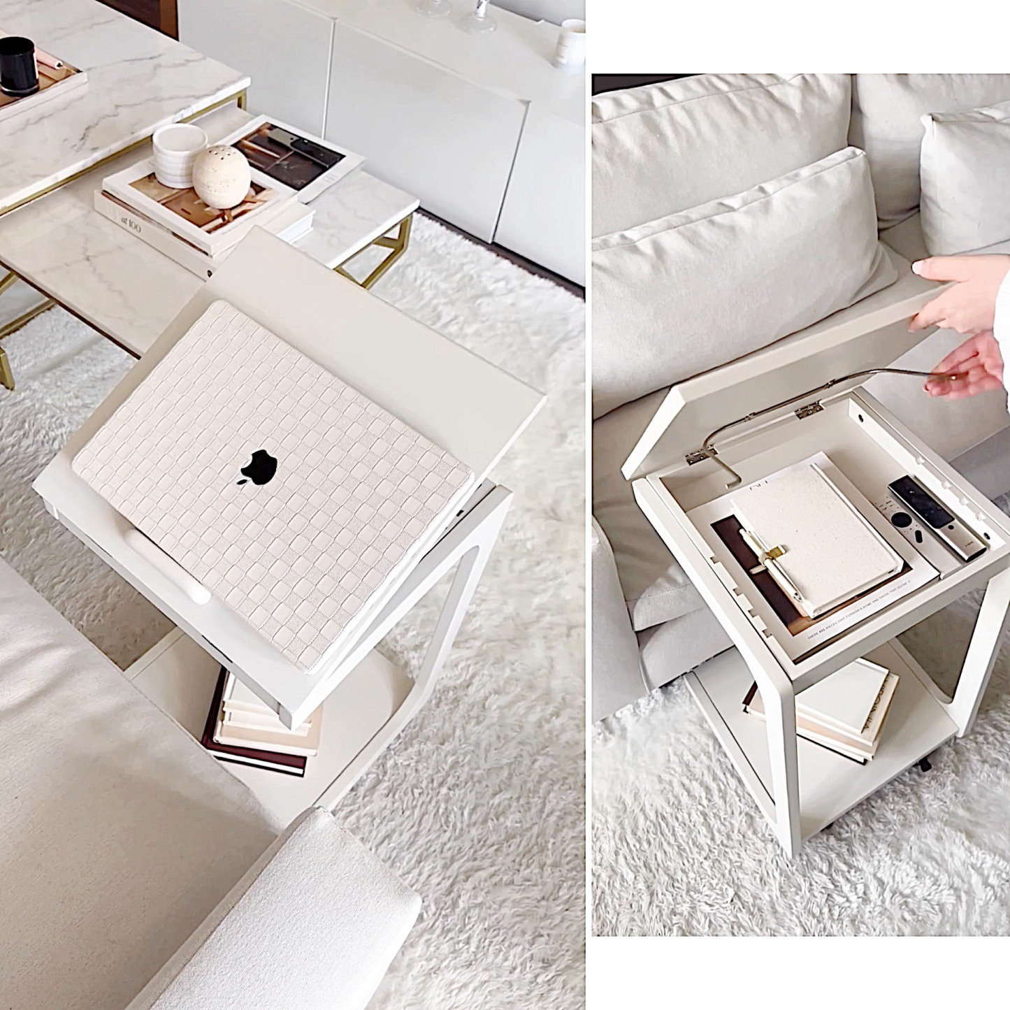 💝𝗧𝗼𝗱𝗮𝘆'𝘀 𝗦𝗽𝗲𝗰𝗶𝗮𝗹𝘀💝Buy 2 Get 2 Free✨Wooden C-Shaped End Table