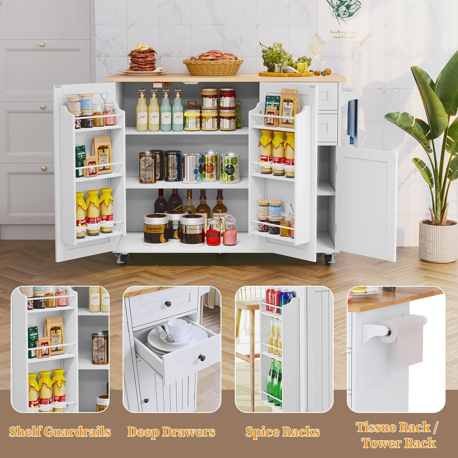 💝Last day of clearance $27.99!!✨Mobile Kitchen Island Table