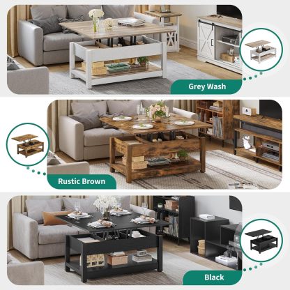 🎉Last day clearance sale💝Buy 2 Get 2 Free ✨3 in 1 Multi-Function Lift Top Coffee Tables with Storage