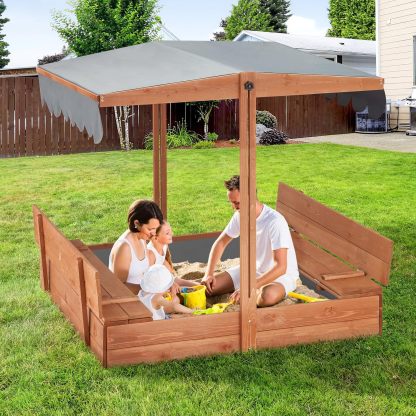 💝Summer Hot Sale ONLY $29!!!🏖️Outdoor Kids Sandbox with Cover