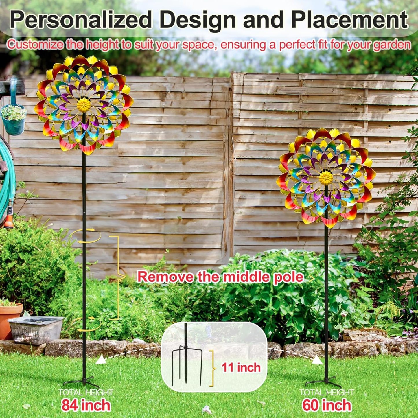 🎉Last day clearance sale💝✨ Buy 2 Get 2 Free ✨Girl Next Door 84" Tall Garden Trowel Wind Spinner