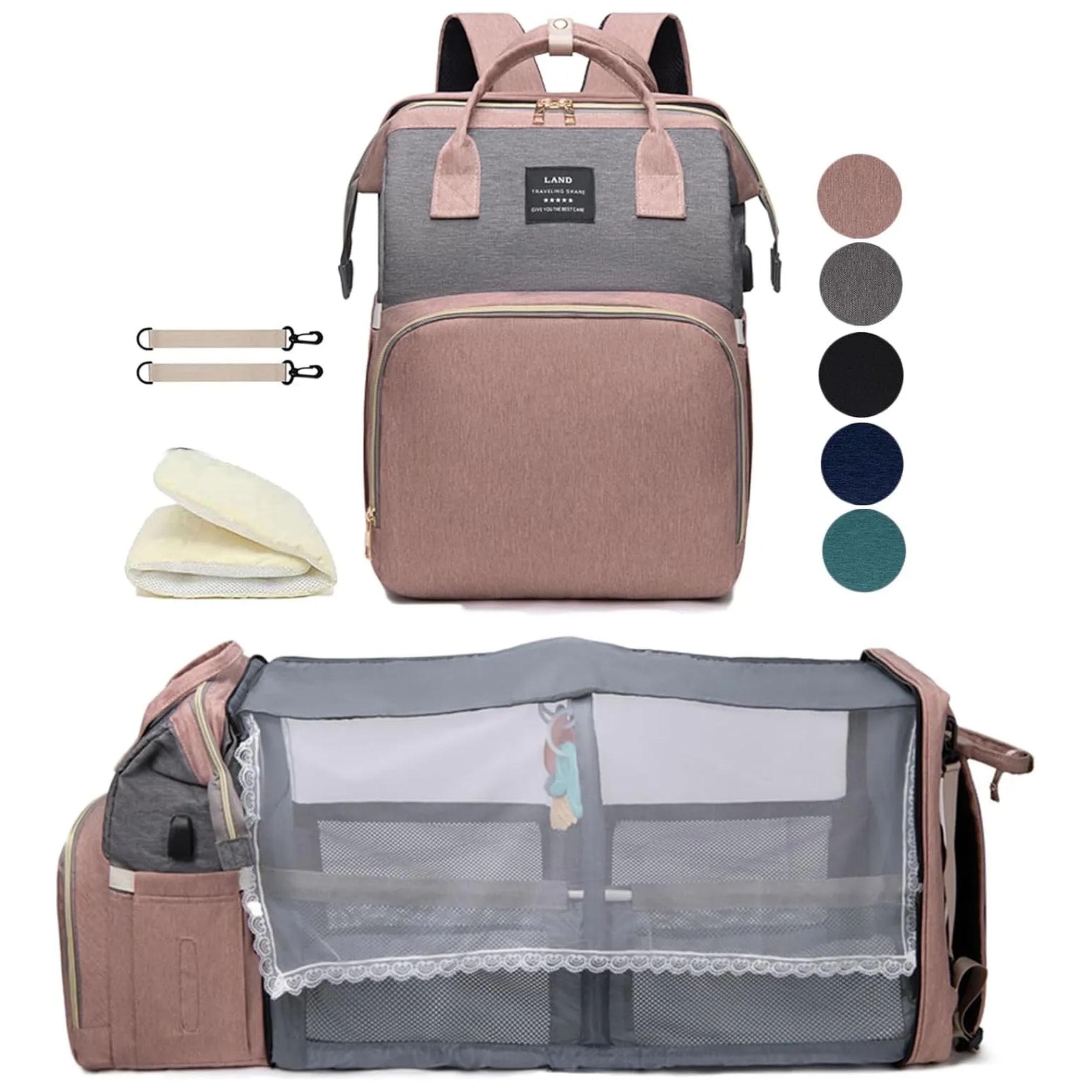 🔥HOT SALE NOW!!!💝Buy 2 Get 2 Free ✨Diaper Bag Backpack With Mosquito Net