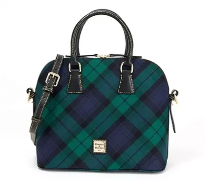 💝Last day of clearance!!💝Buy 2 Get 2 Free✨Dooney & Bourke Woven Cotton Tartan Satchel with Crossbody Strap
