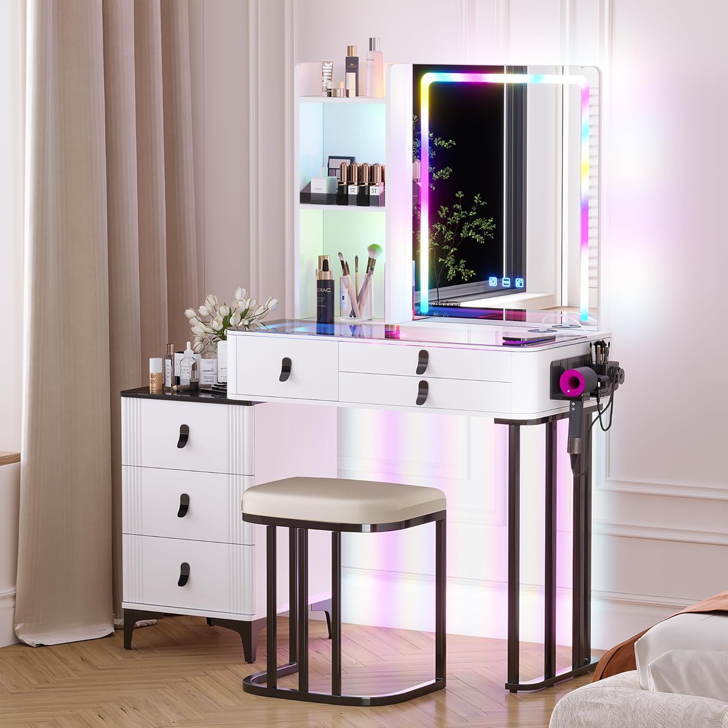 🔥Year-end Special 79.9% OFF💄 Miu Makeup Vanity Set – All-in-One Beauty Station! 💄