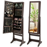 💝Last day of clearance!!💝Buy 2 Free Shipping✨Gold & Silver Safekeeper Mirrored Jewelry Cabinet