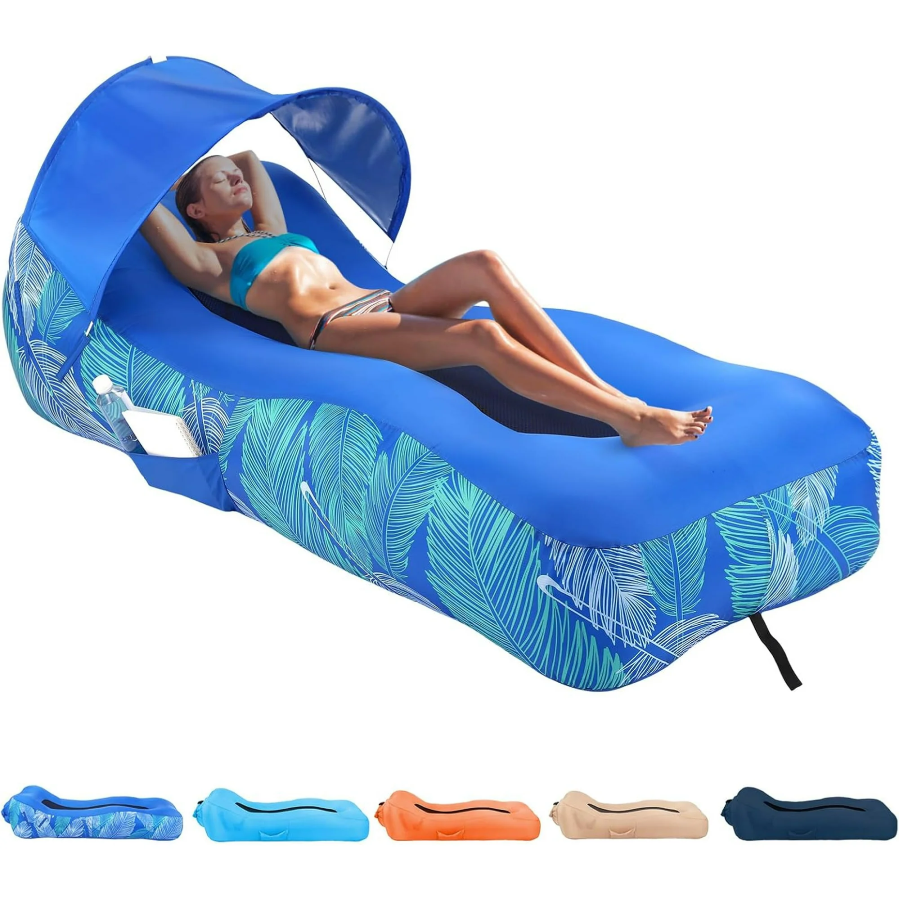 💝Summe💝Buy 2 Get 2 Free🏊Inflatable Lounger Air Sofa with Sun-Shade